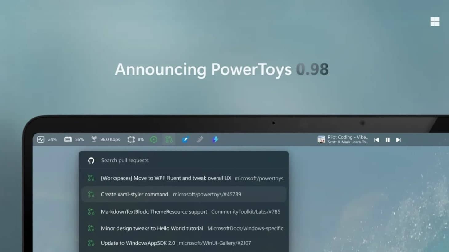 Microsoft lanza PowerToys 0.98 con Command Palette Dock para Windows 11