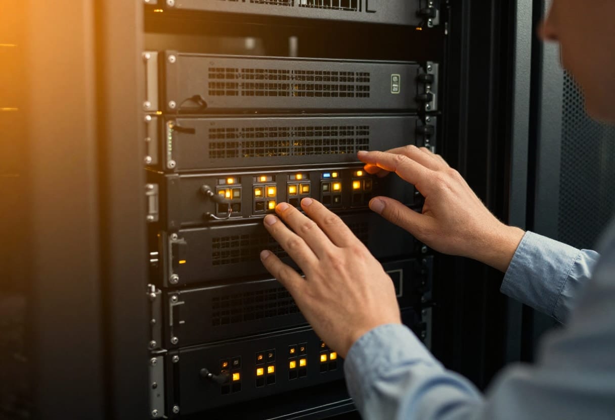 A professional engineer or data scientist interacting with high-performance computing infrastructure, emphasizing the craft of massive data parallelism.